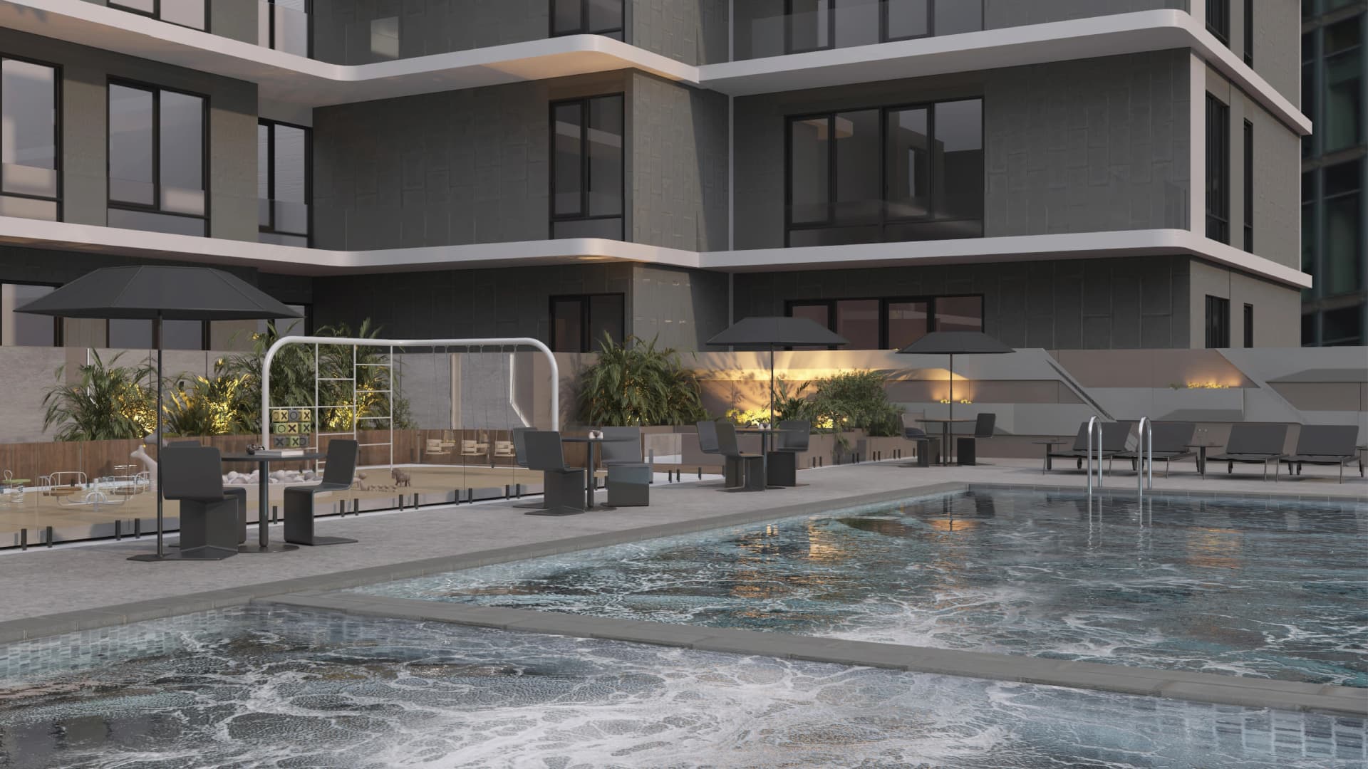 Rose Gardens 1 amenity Swimming Pool in Al Satwa, Dubai, by ROZ Real Estate Development LLC