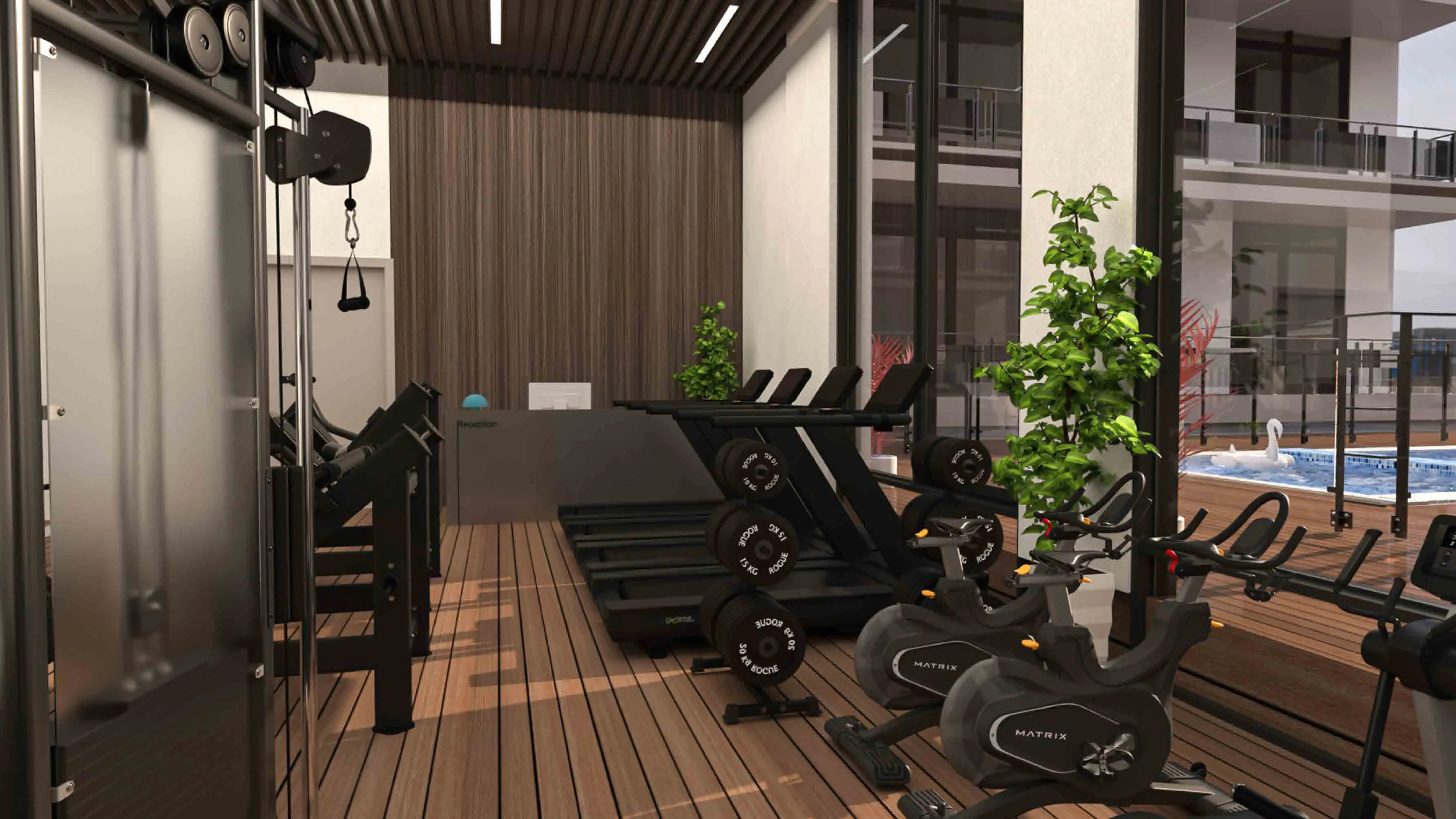 Rose Gardens 2 amenity Gym - Jumeirah Village Circle, Dubai - by ROZ Real Estate Development LLC
