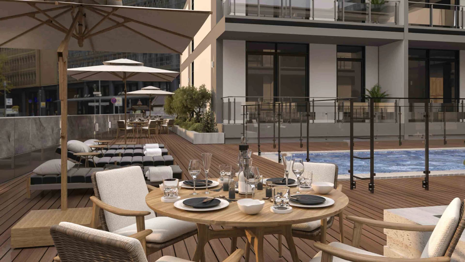 Rose Gardens 2 amenity Lounges in Jumeirah Village Circle, Dubai, by ROZ Real Estate Development LLC