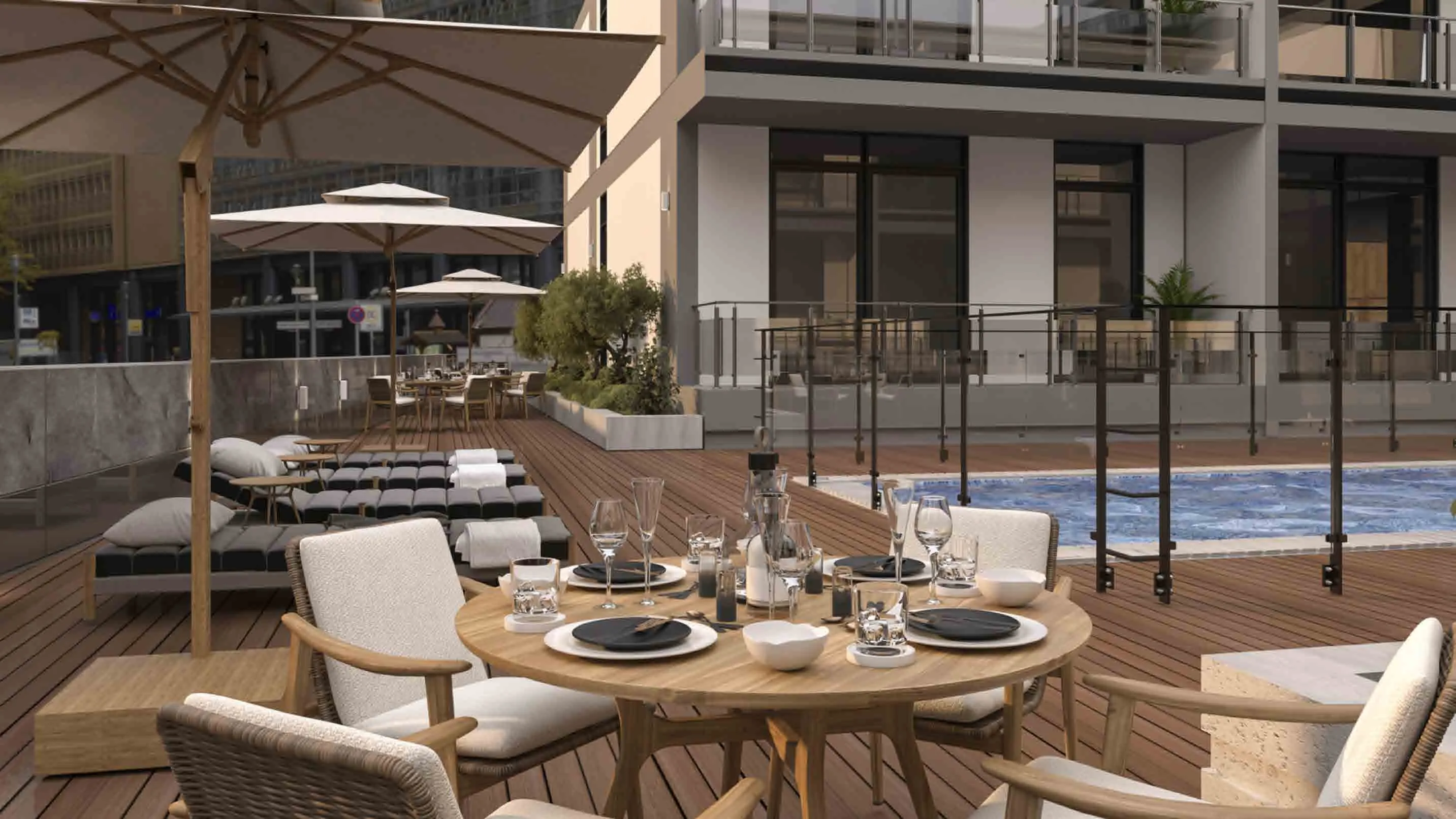 Rose Gardens 2 amenity Lounges - Jumeirah Village Circle, Dubai - by ROZ Real Estate Development LLC