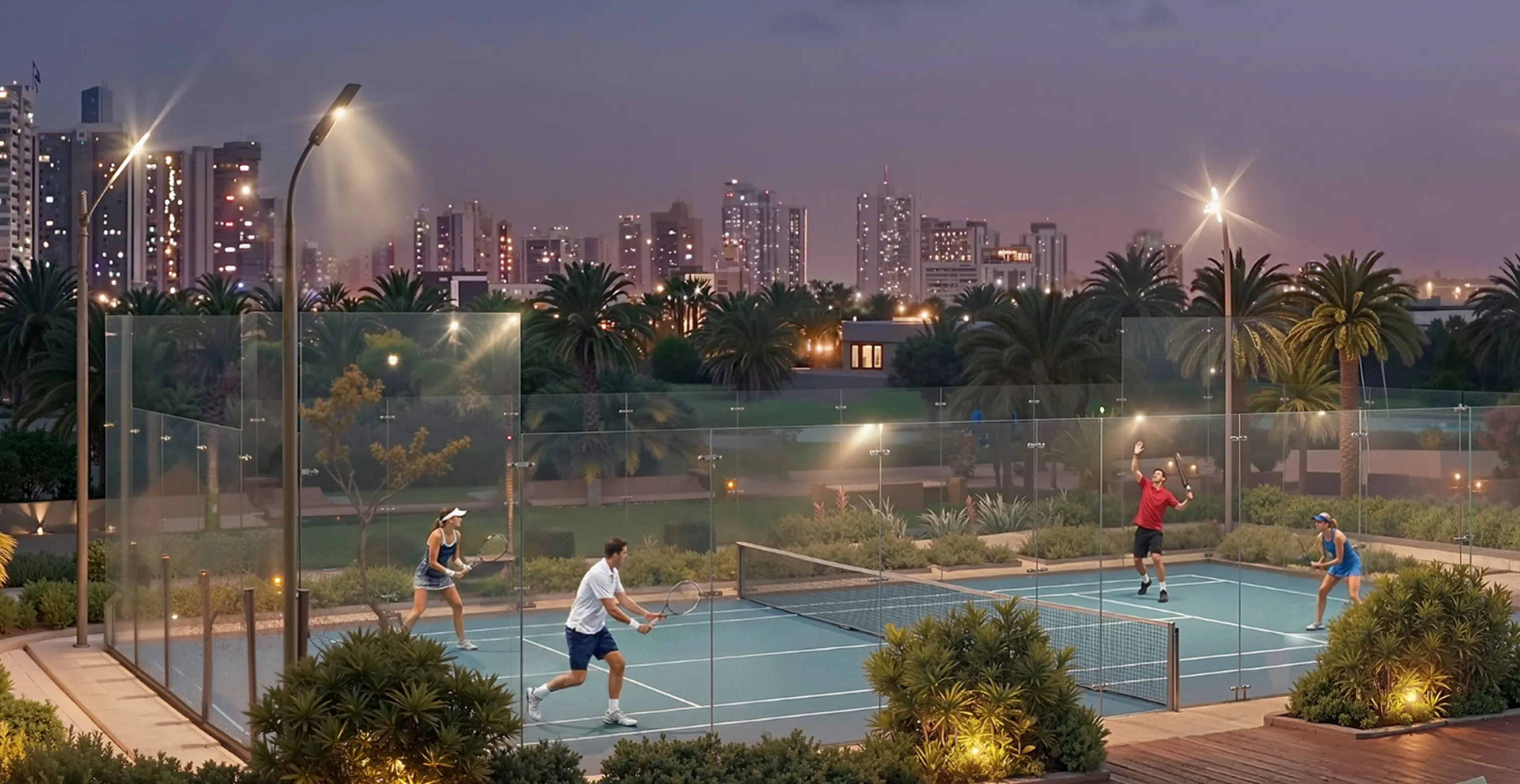 Rotana Residences North Tower amenity Padel Court - Abu Dhabi, Dubai - by Royal Development Holding