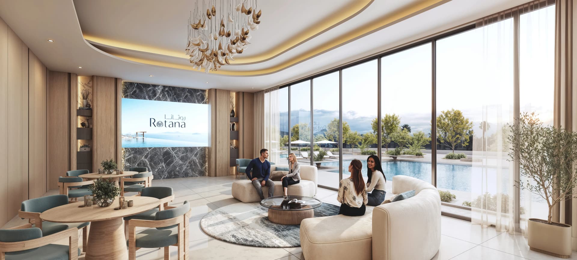 Rotana Residences South Tower amenity Multipurpose Hall in Abu Dhabi, by Royal Development Holding
