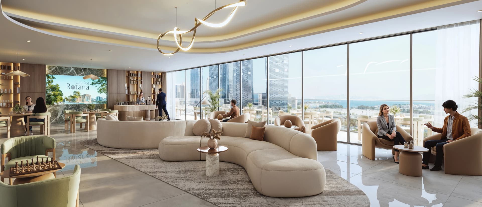 Rotana Residences South Tower amenity Residents’ Lounge in Abu Dhabi, by Royal Development Holding