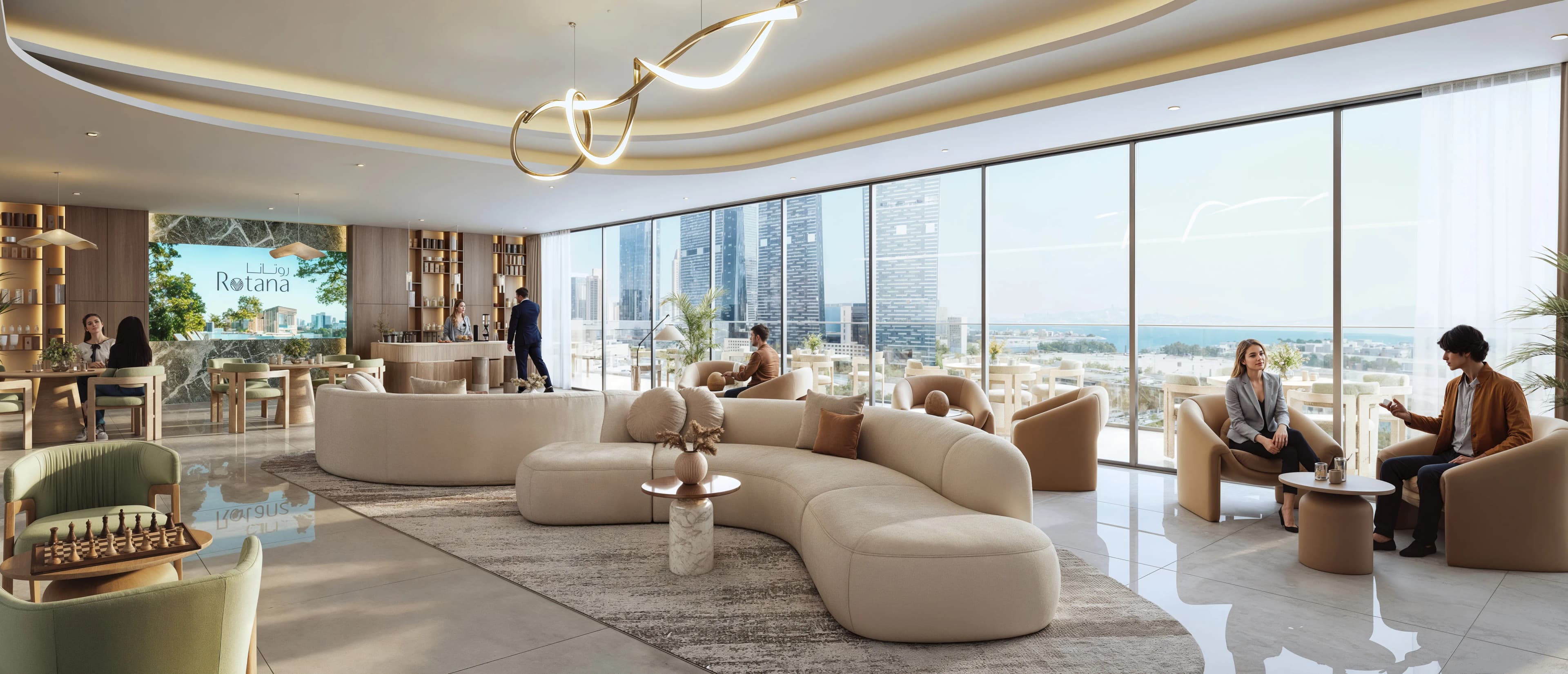 Rotana Residences South Tower amenity Residents’ Lounge - Abu Dhabi, Dubai - by Royal Development Holding