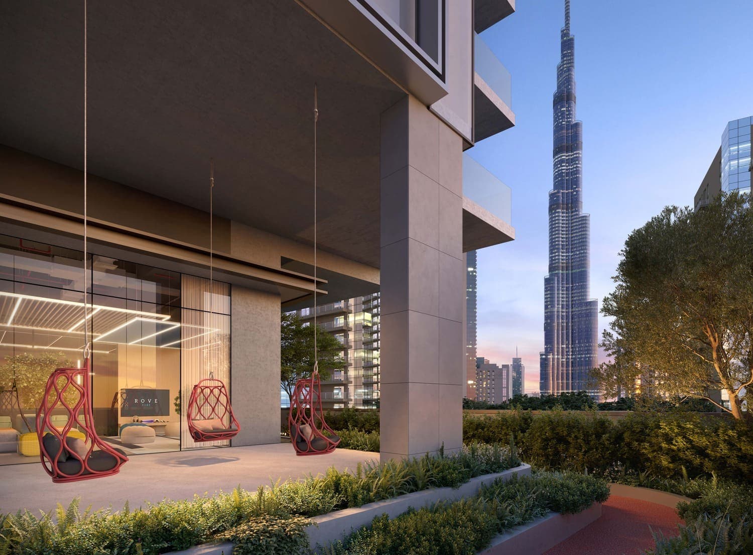 Rove Home Downtown amenity Outdoor Lounge And Games Area - Downtown Dubai, Dubai - by Irth Development