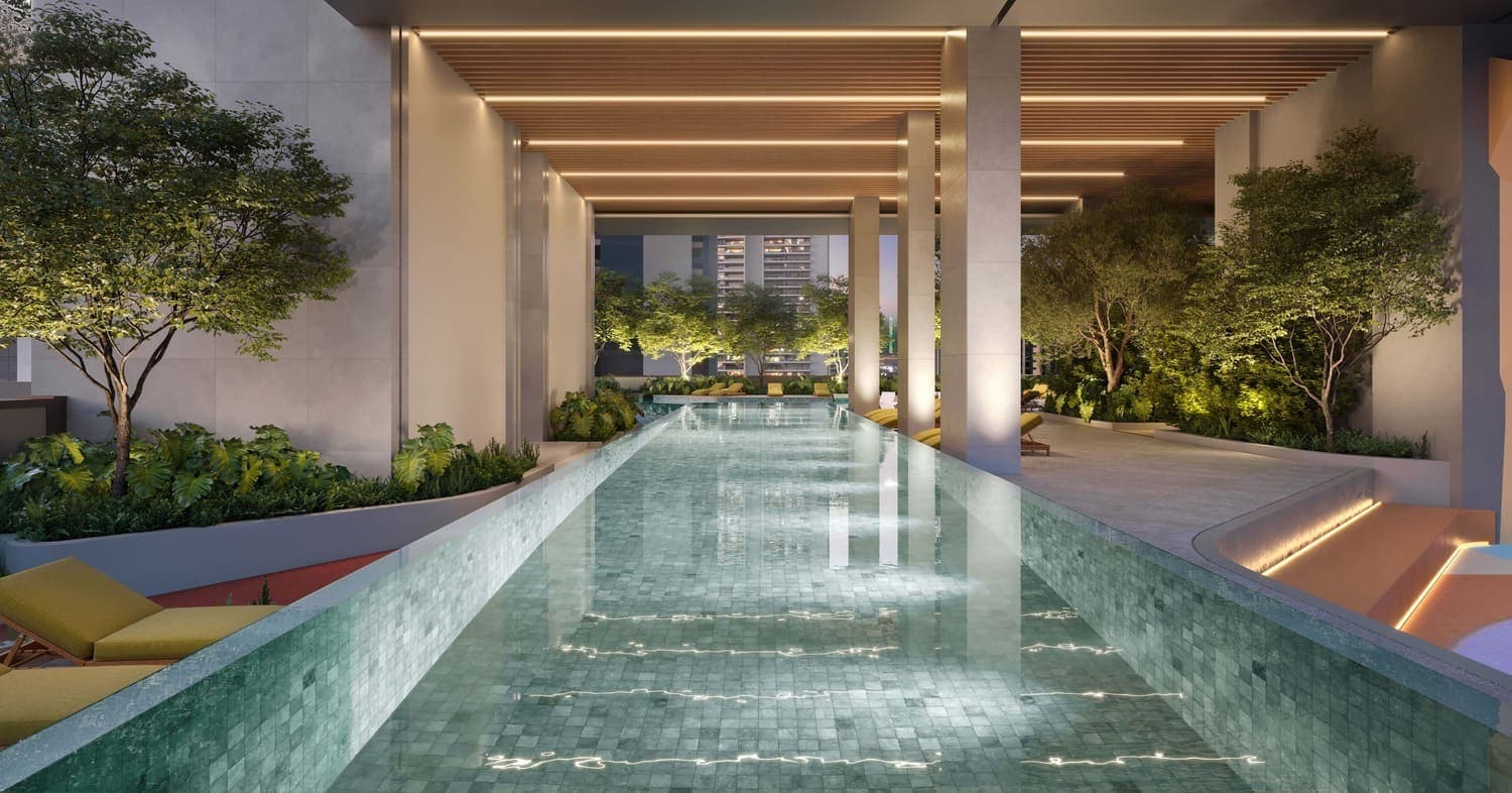Rove Home Downtown amenity Semi-Olympic Lap Pool - Downtown Dubai, Dubai - by Irth Development