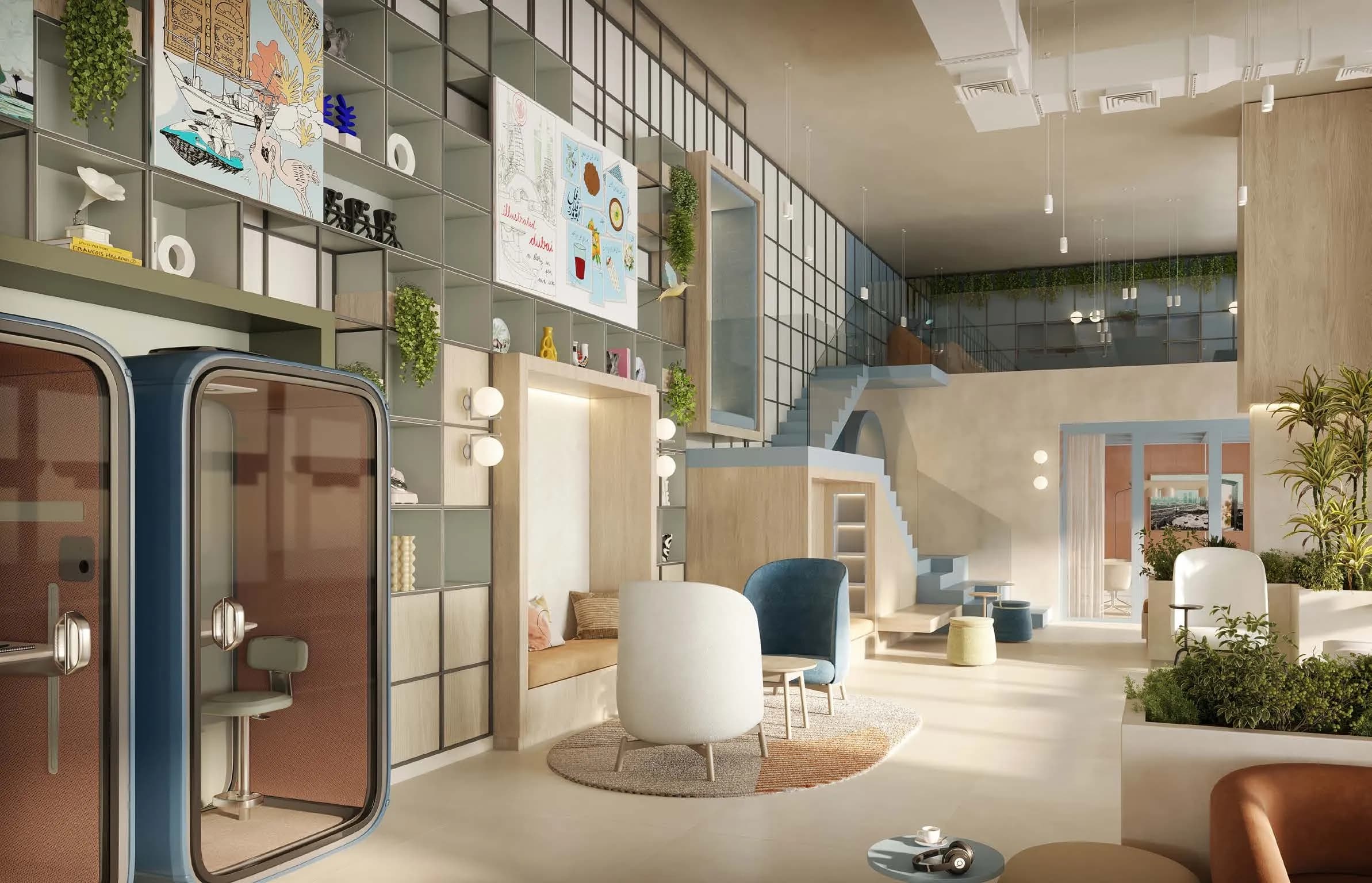 Rove Home Meydan Horizon amenity Co-working Space - Meydan, Dubai - by ALAIN