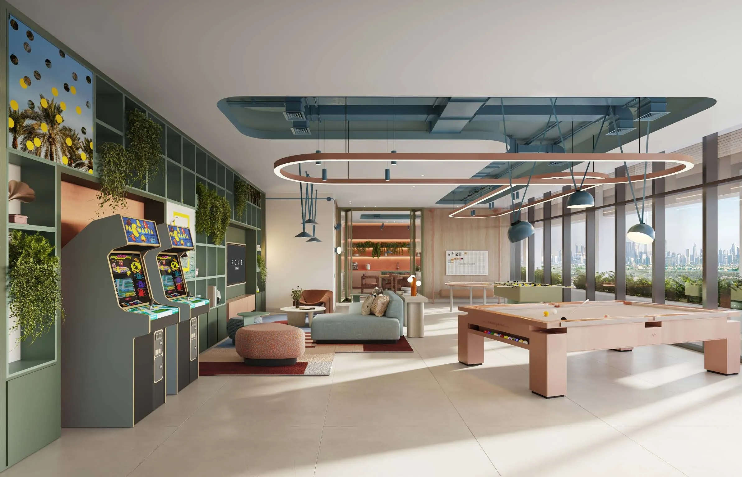 Rove Home Meydan Horizon amenity Gaming Room - Meydan, Dubai - by ALAIN