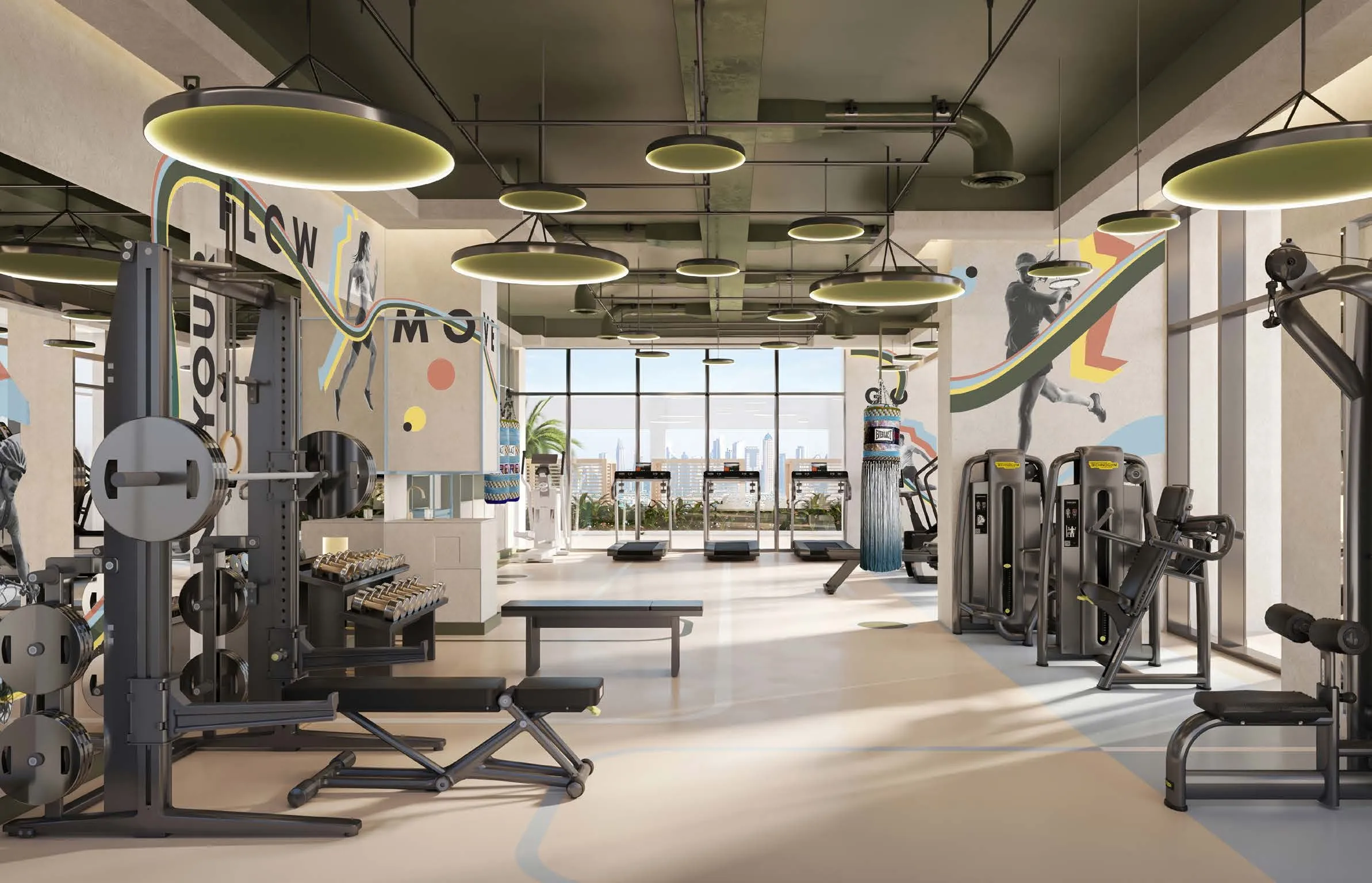 Rove Home Meydan Horizon amenity Gym - Meydan, Dubai - by ALAIN