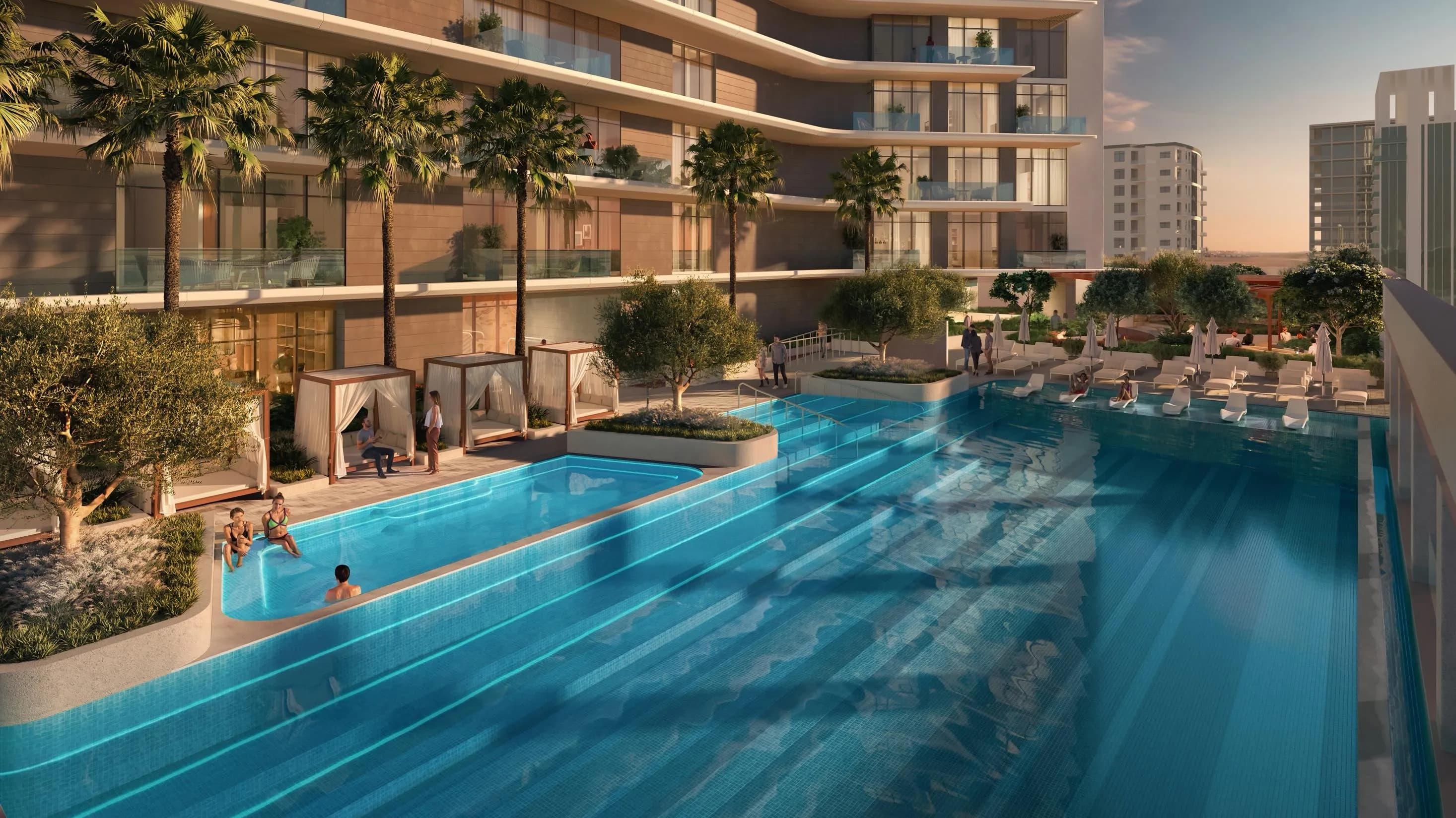 Rove Home Meydan Horizon amenity Swimming Pool - Meydan, Dubai - by ALAIN