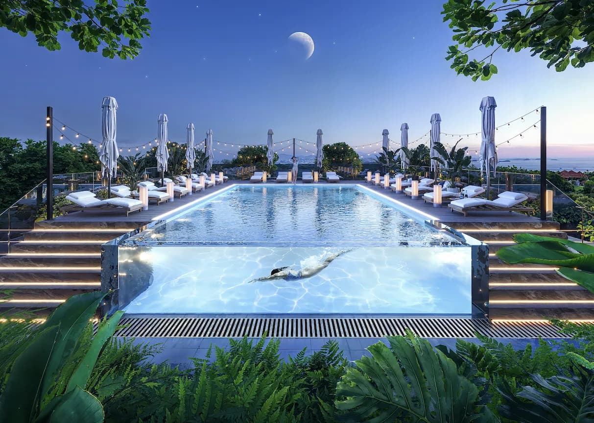 Royal Oasis Collection amenity Infinity Pool & Pool Deck - Bali, Dubai - by NEXA