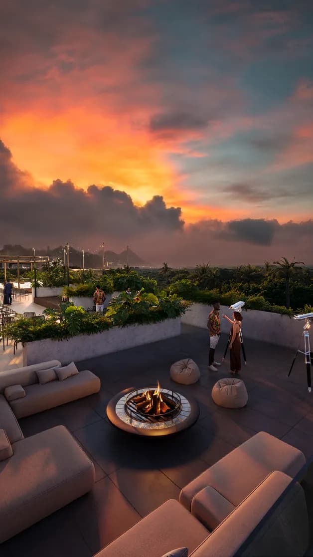 Royal Oasis Collection amenity Rooftop Lounge Area - Bali, Dubai - by NEXA