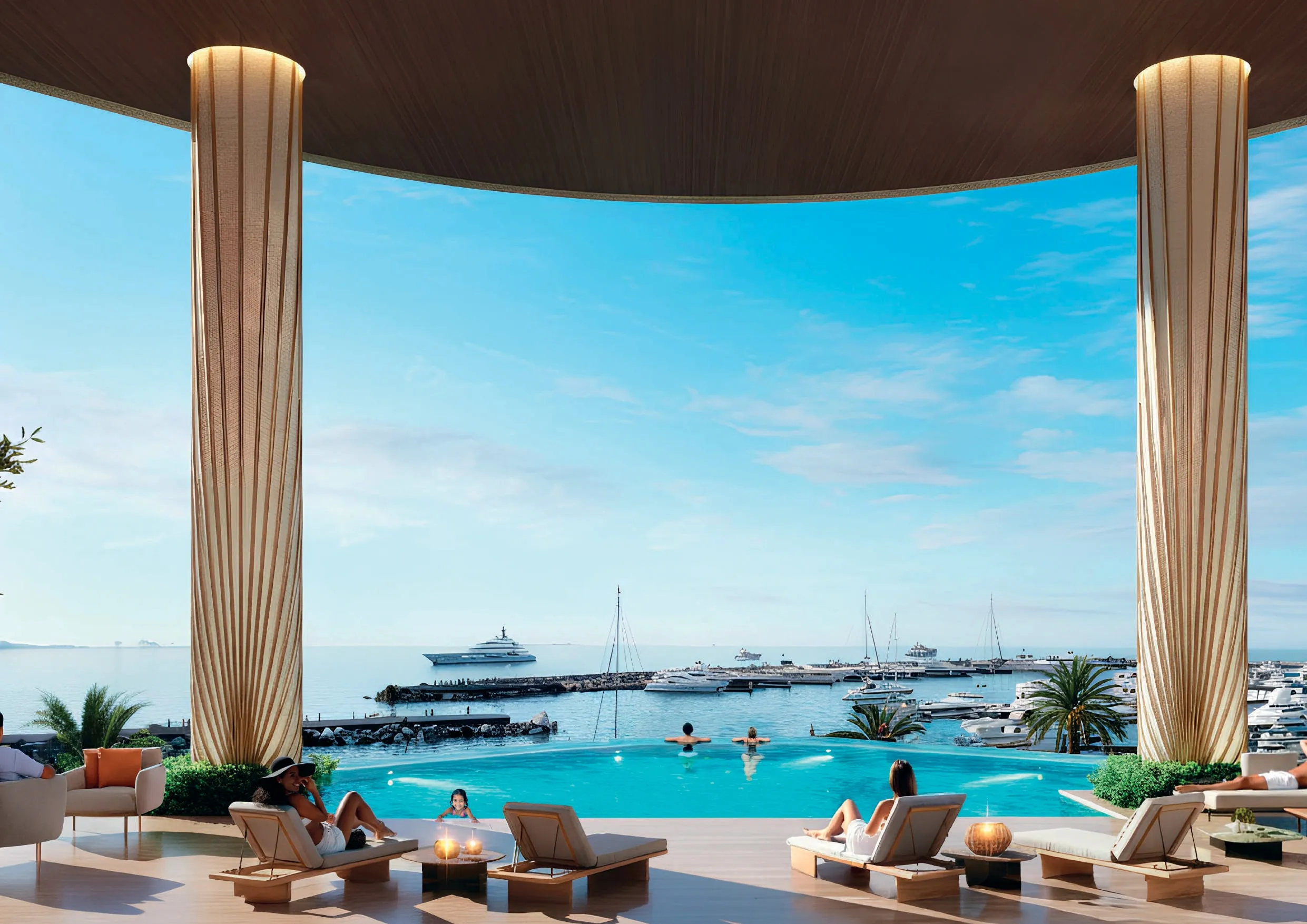 Royal Yacht Club Residence amenity Infinity Pool - Dubai Islands, Dubai - by Azimuth Development