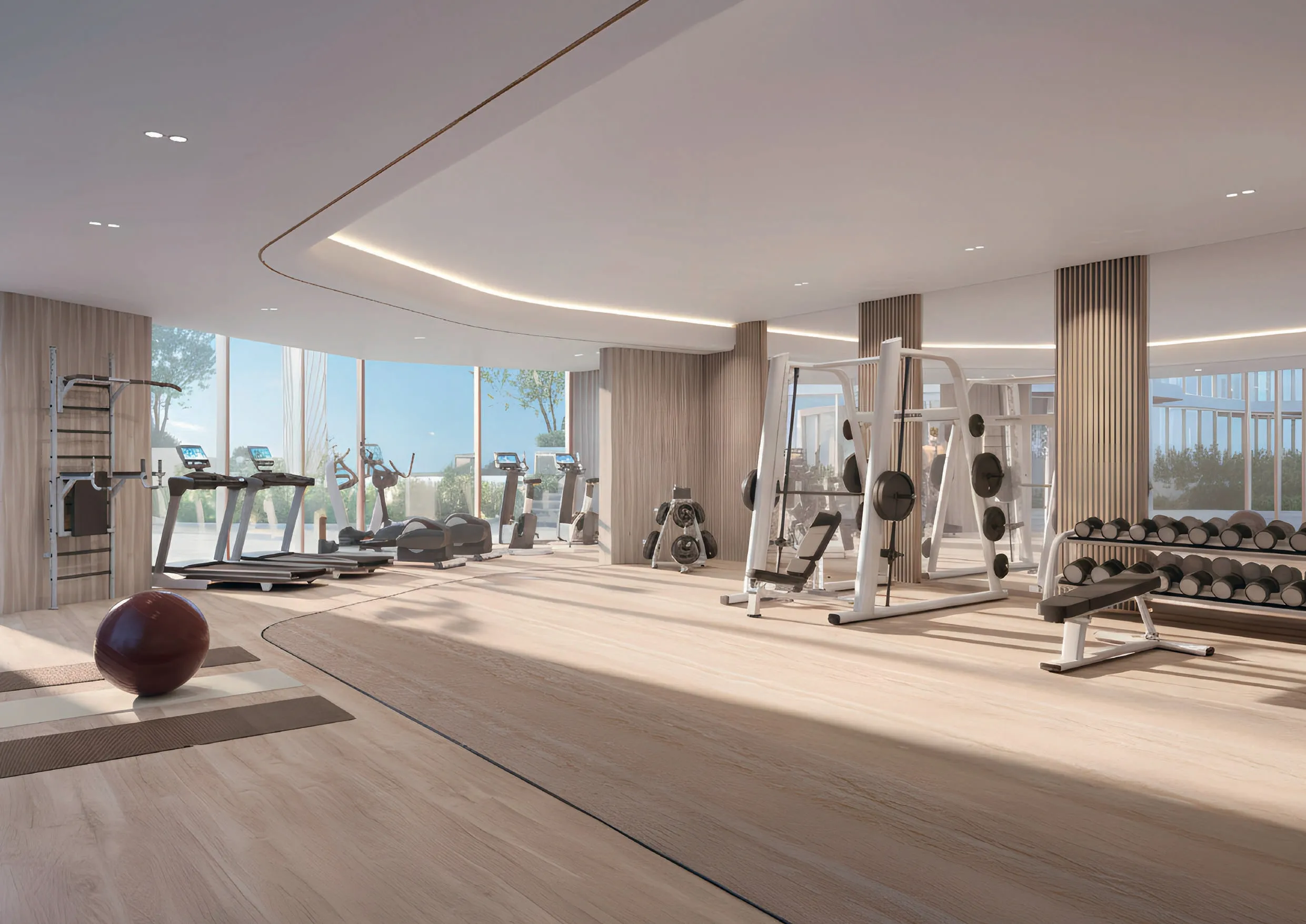 Royal Yacht Club Residence amenity Modern Fitness Center - Dubai Islands, Dubai - by Azimuth Development