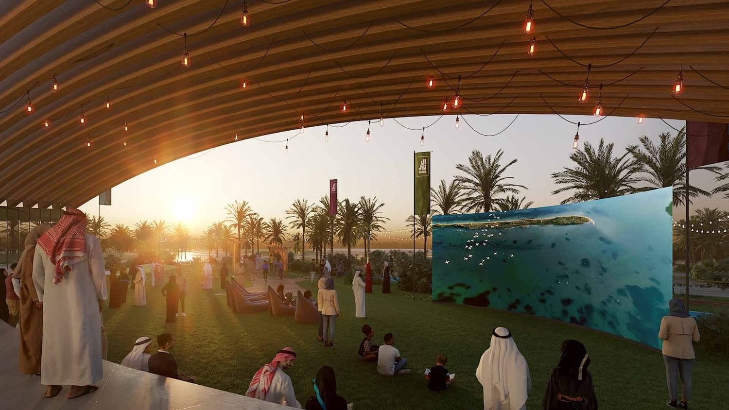 Saadiyat Lagoons amenity Outdoor Cinema - Al Saadiyat island, Dubai - by ALDAR