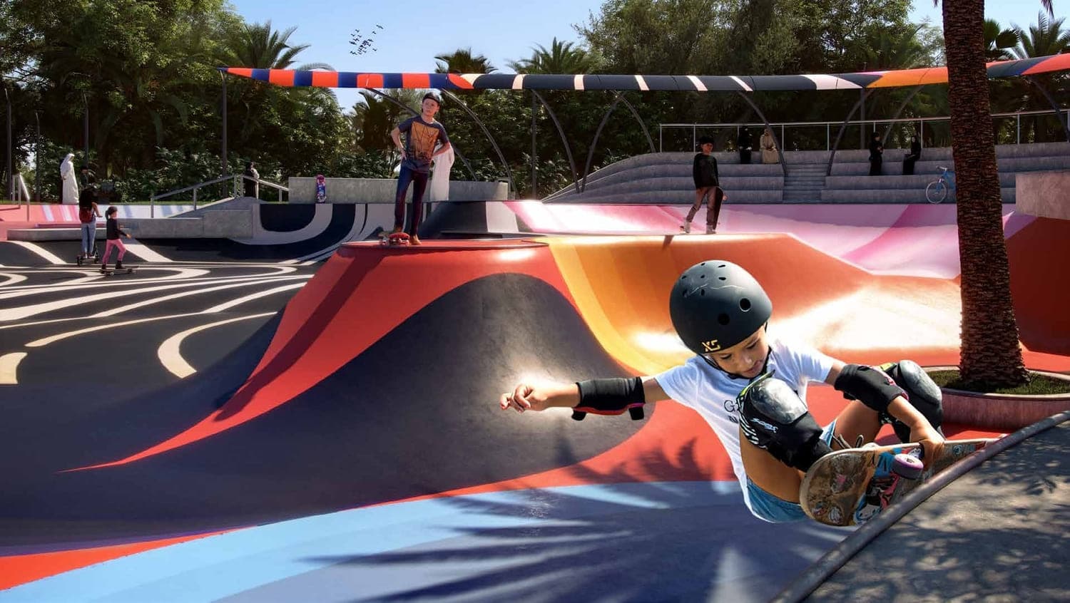 Saadiyat Lagoons amenity Skate Park - Al Saadiyat island, Dubai - by ALDAR