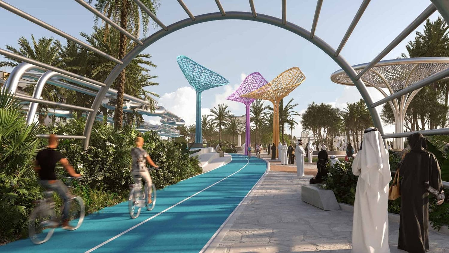 Saadiyat Lagoons amenity Walking Paths & Bike Tracks - Al Saadiyat island, Dubai - by ALDAR