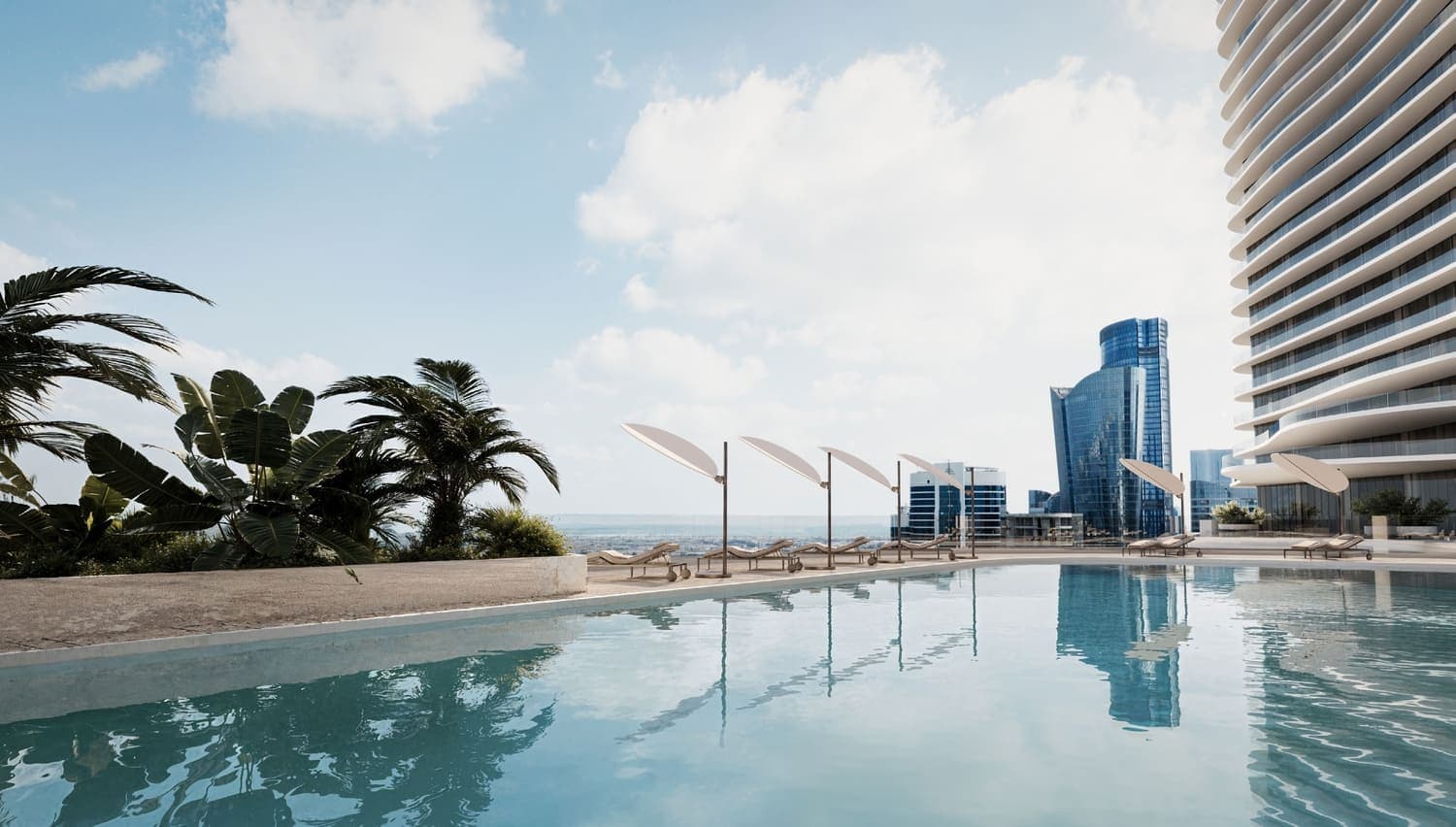 Saas Heights amenity Outdoor Swimming Pool - Abu Dhabi, Dubai - by SAAS Properties