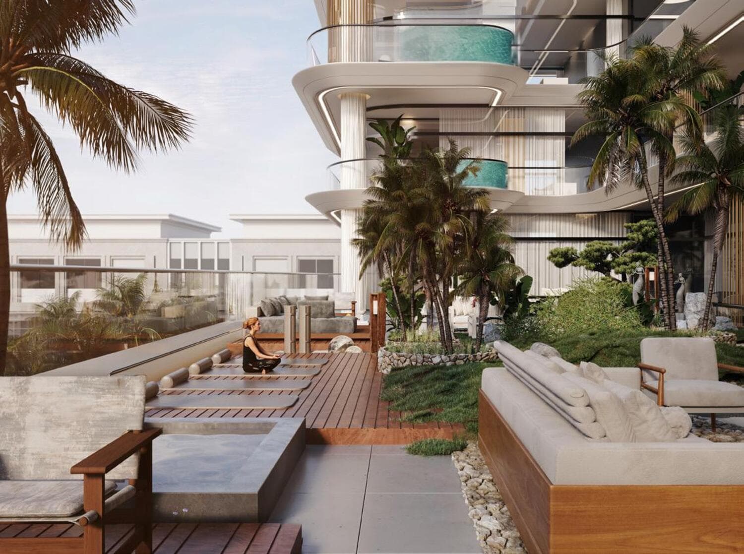 Saddlewood Park amenity Yoga Deck in Meydan (Nad Al Sheba 1), Dubai, by MAK Developers