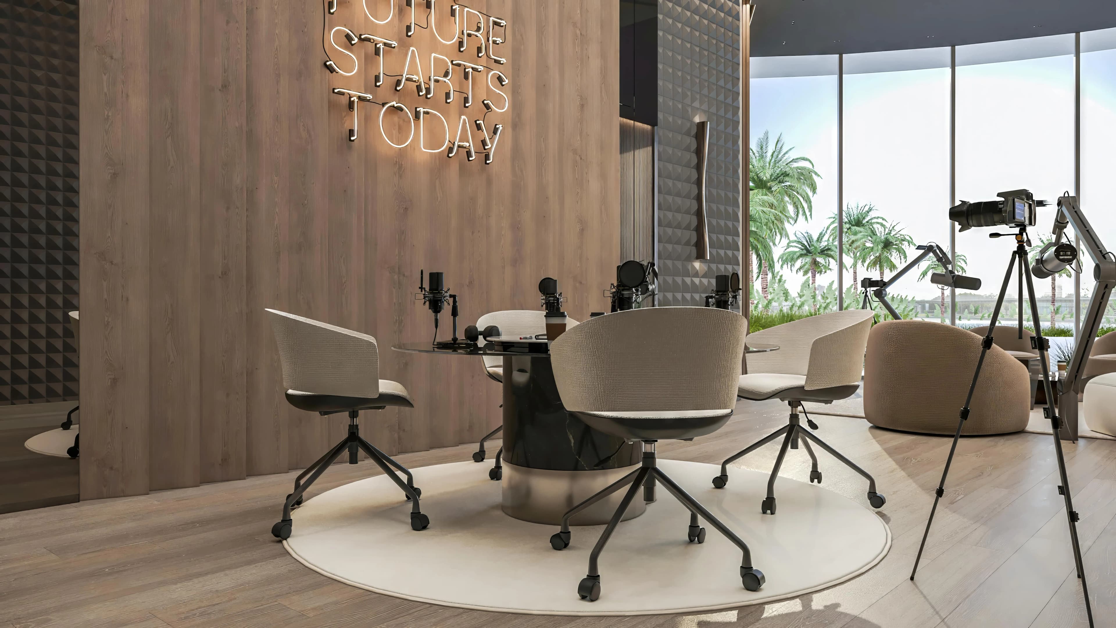 Sakura Gardens amenity Podcast Studio - Wadi Al Safa 2, Dubai - by HRE Development