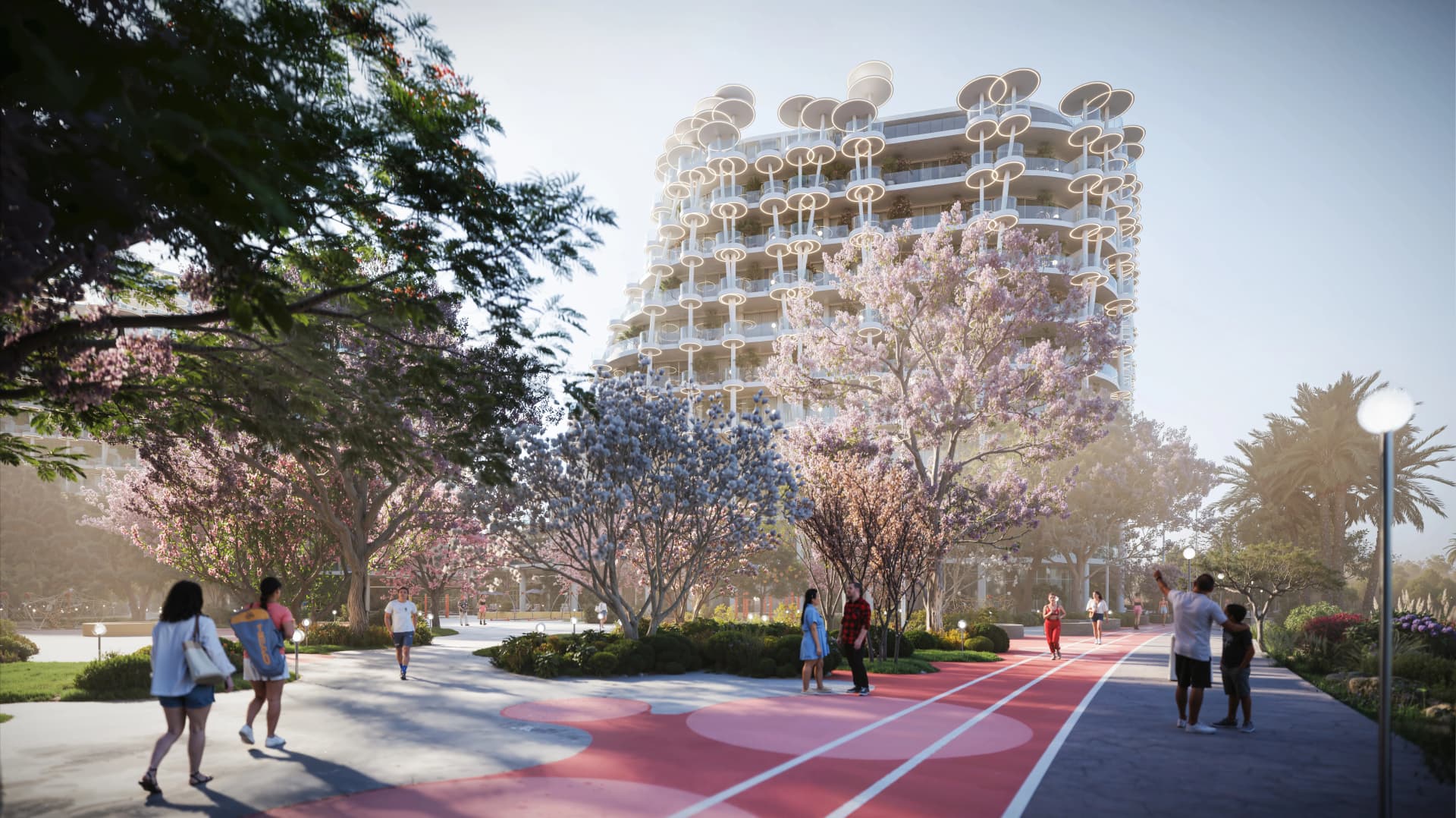 Sakura Gardens amenity Sakura Boulevard & Flower Walk in Wadi Al Safa 2, Dubai, by HRE Development