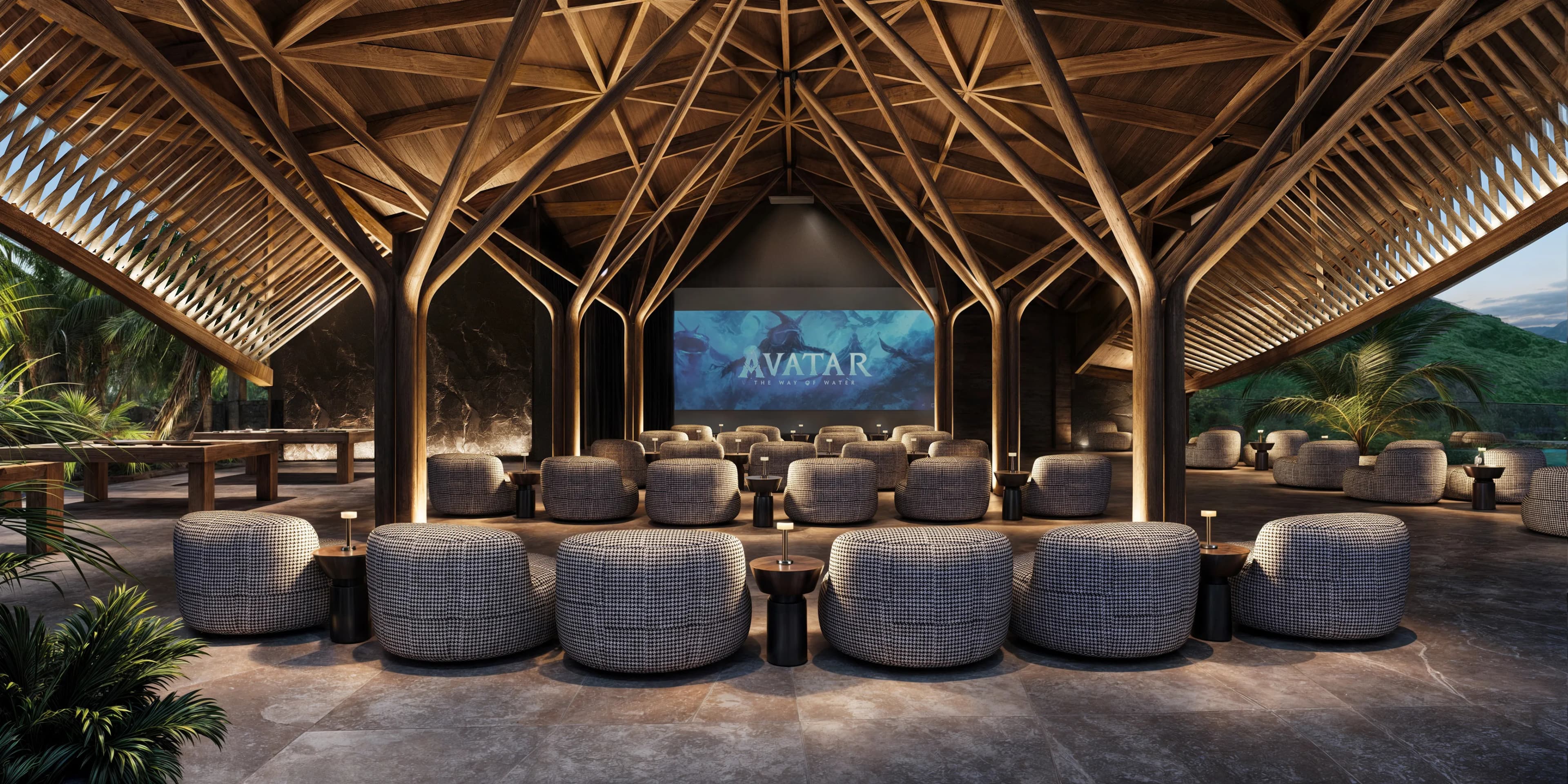 Salt Virgin Beach amenity Open-Air Cinema on the Rooftop - Karangasem, Dubai - by Big Waves Development