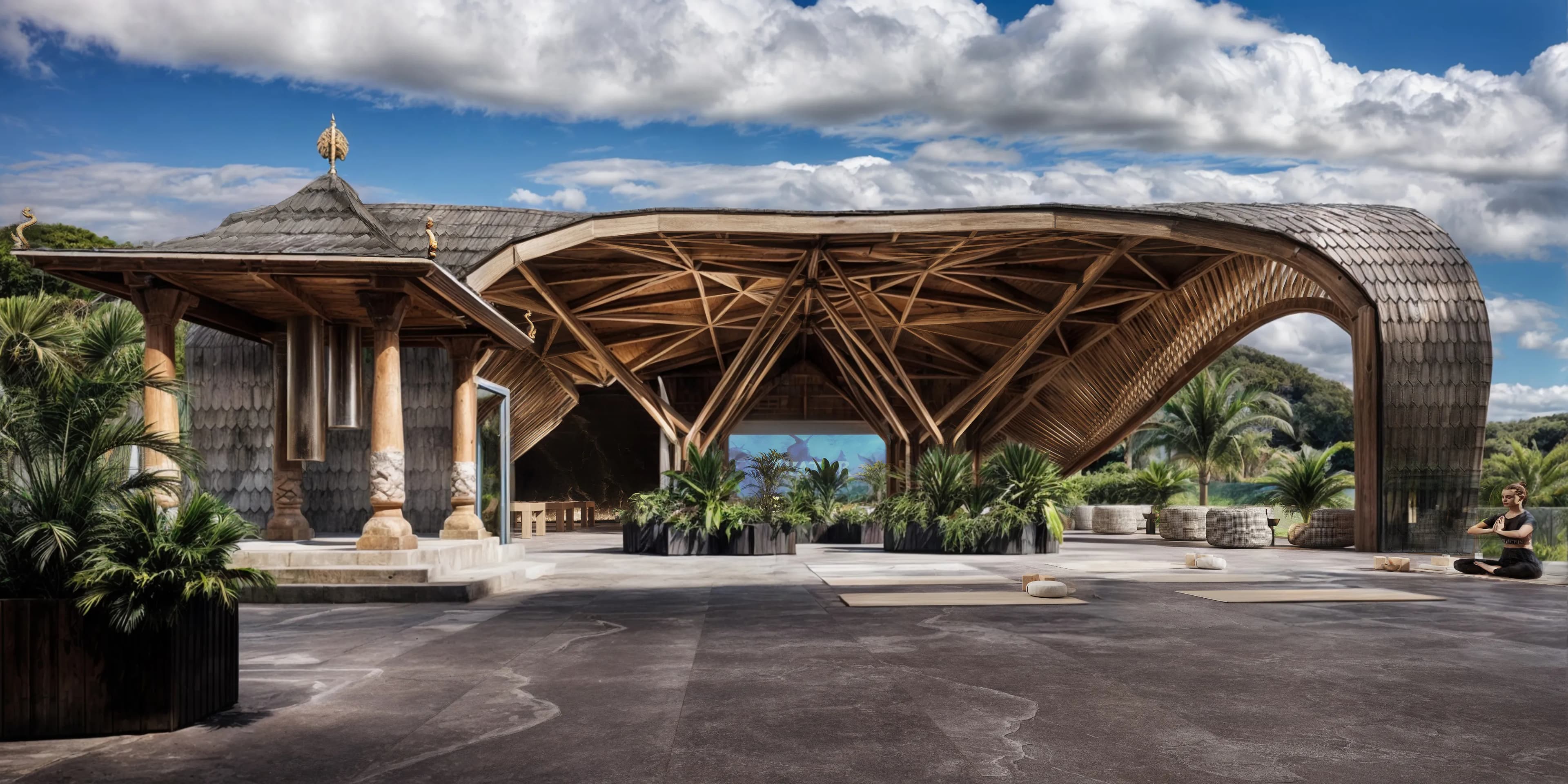 Salt Virgin Beach amenity Yoga Area - Karangasem, Dubai - by Big Waves Development
