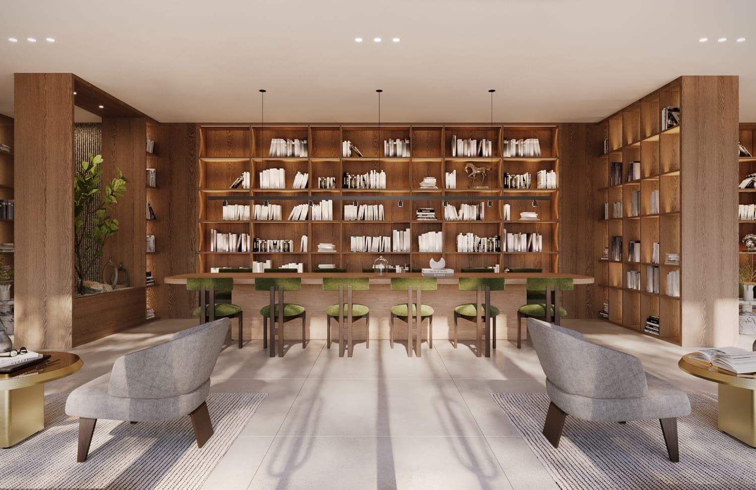 Sama Yas amenity Library - Yas Island, Dubai - by ALDAR