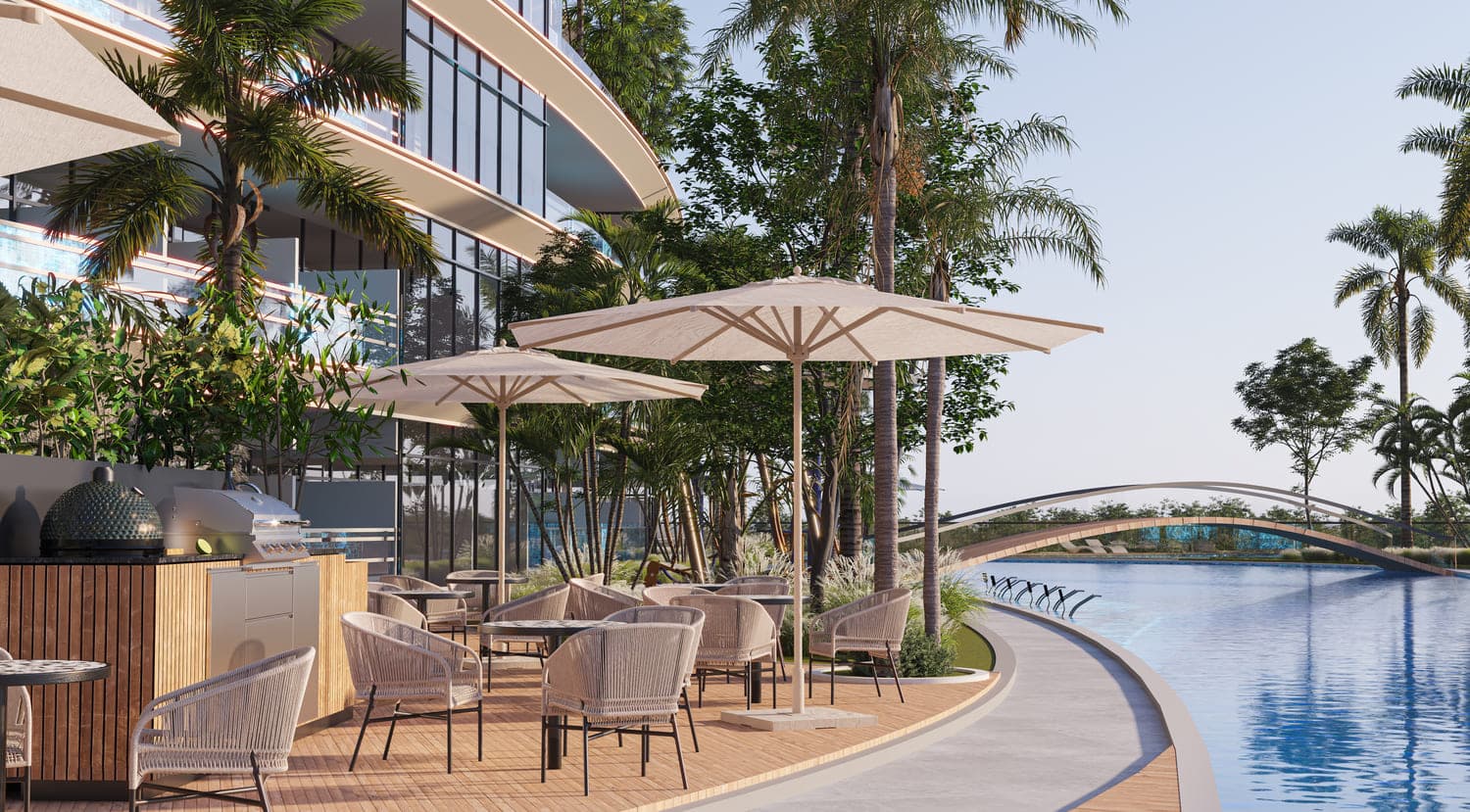Samana Barari Heights amenity Bbq Area - Majan, Dubai - by Samana