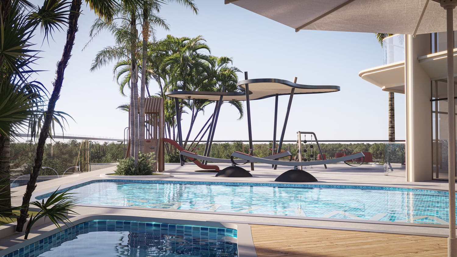 Samana Barari Heights amenity Outdoor Kids Play Area - Majan, Dubai - by Samana