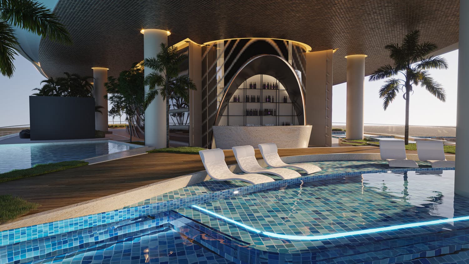 Samana Barari Heights amenity Outdoor Party Area - Majan, Dubai - by Samana