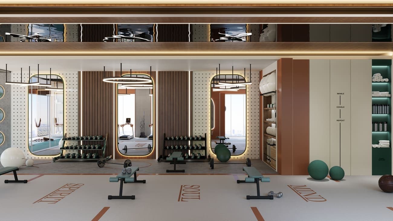 Samana Barari Lagoons amenity Indoor Gym - Majan, Dubai - by Samana