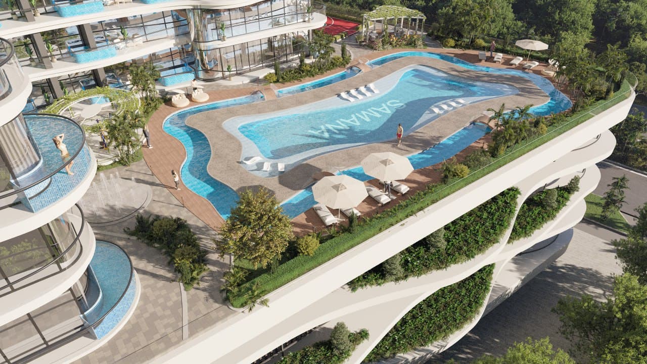 Samana Barari Views 2 amenity Outdoor Pool And Jacuzzi - Majan, Dubai - by Samana