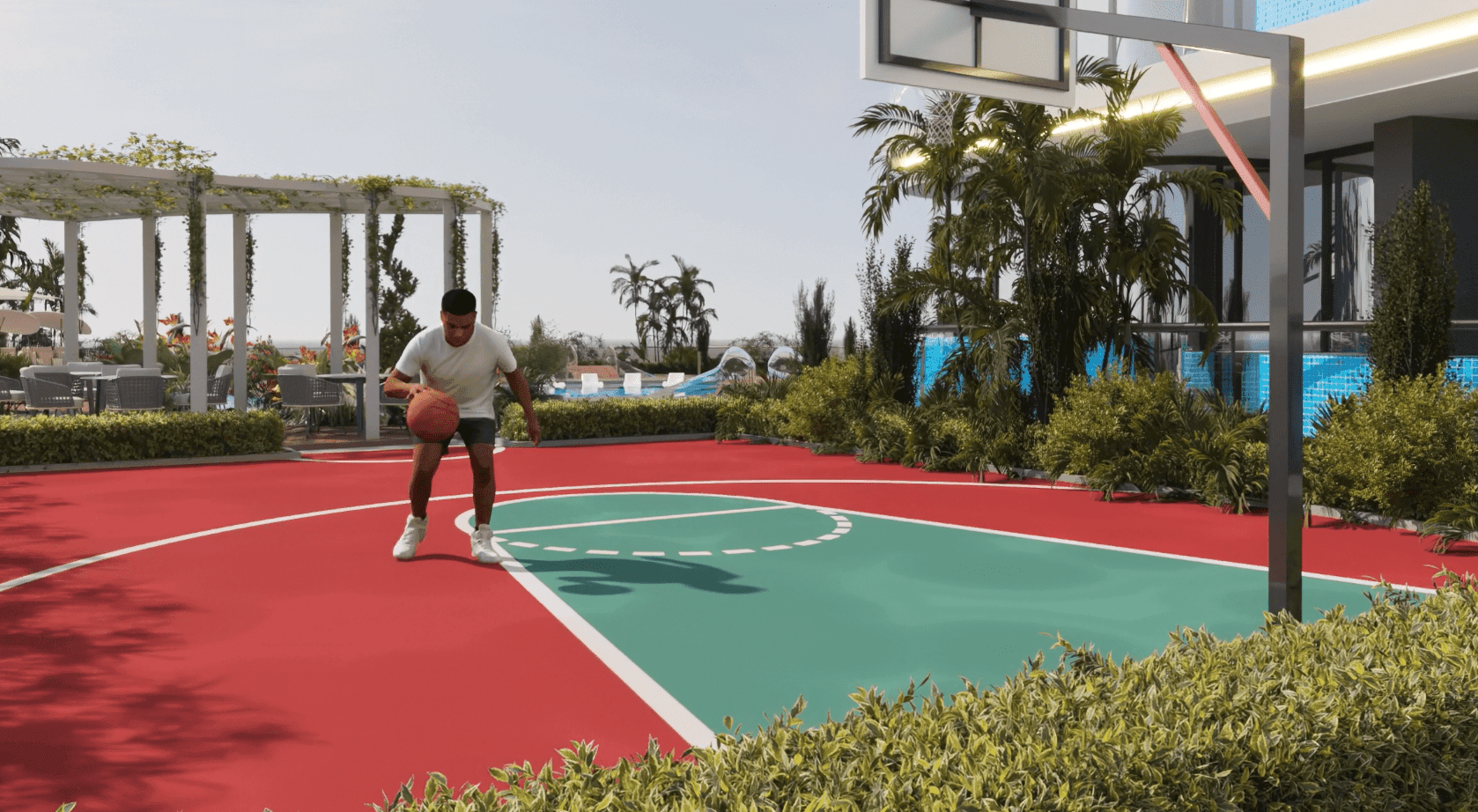 Samana Barari Views amenity Basketball Court in Majan, Dubai