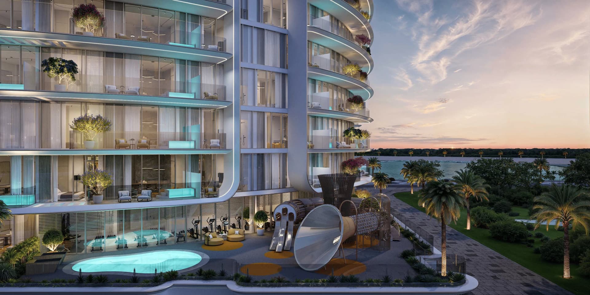 Samana Boulevard Heights amenity Kids' Play Area & Pool in Wadi Al Safa 5, Dubai