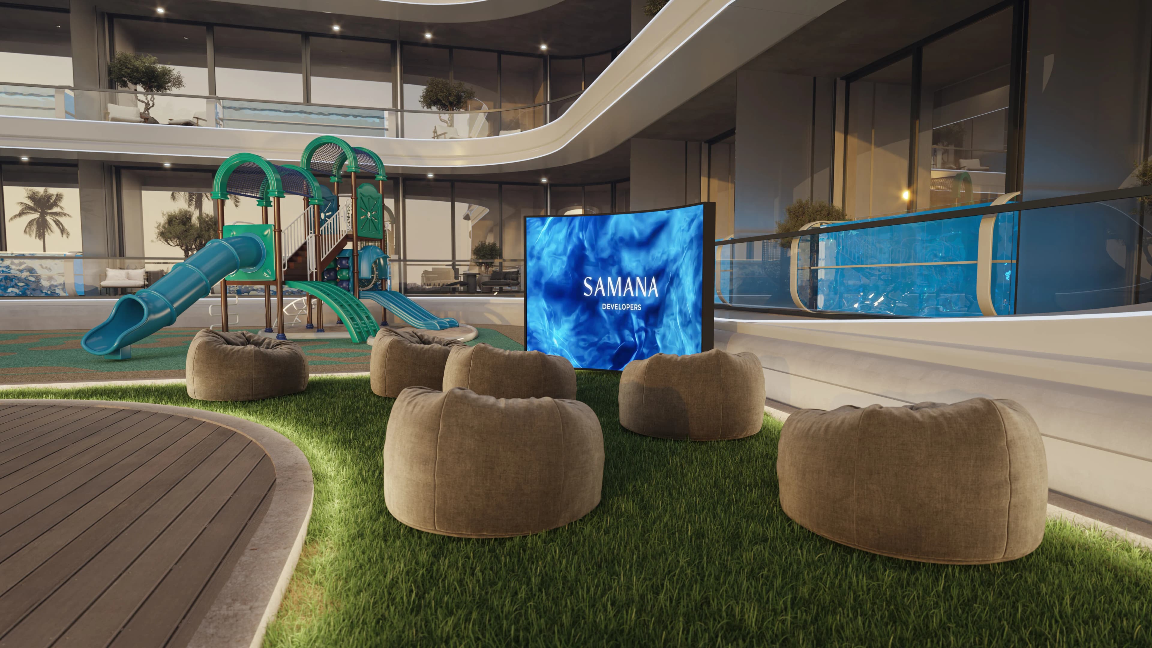 Samana Boulevard Heights amenity Outdoor Cinema - Wadi Al Safa 5, Dubai - by Samana