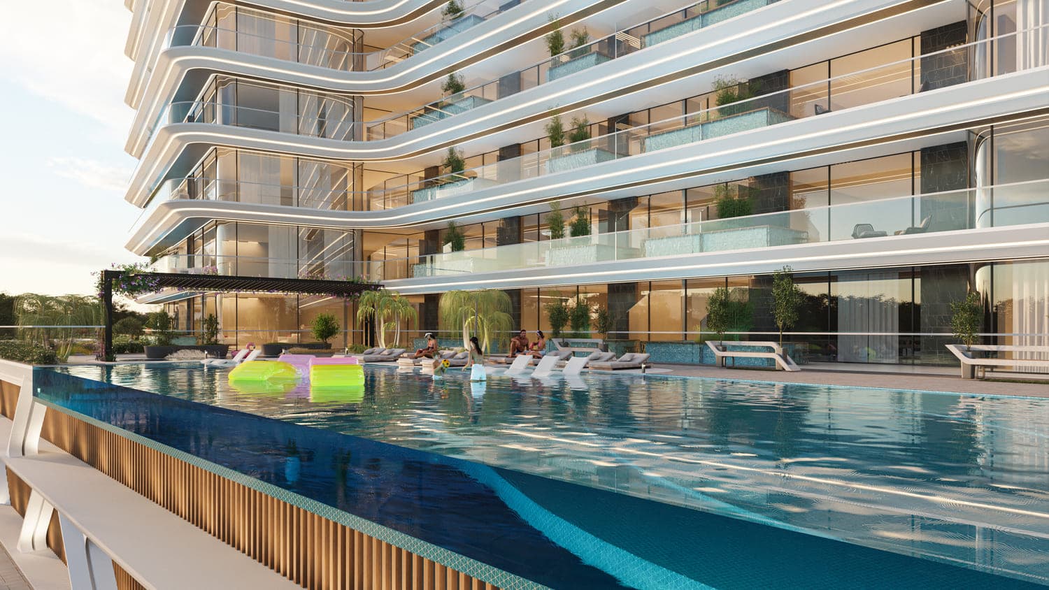 Samana Golf Views amenity Main Pool - Dubai Sports City, Dubai - by Samana