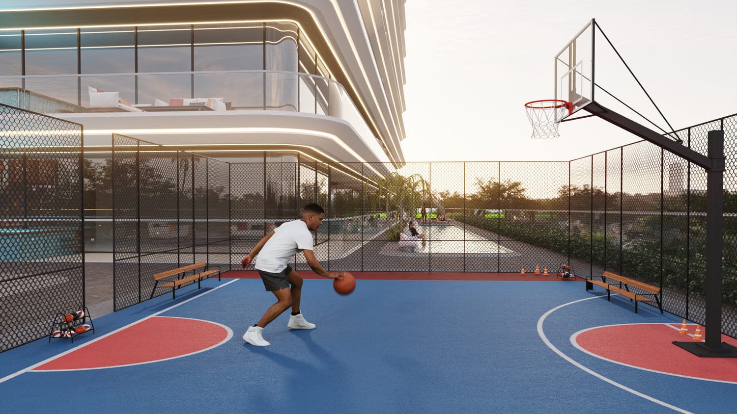 Samana Golf Views amenity Sports Courts - Dubai Sports City, Dubai - by Samana