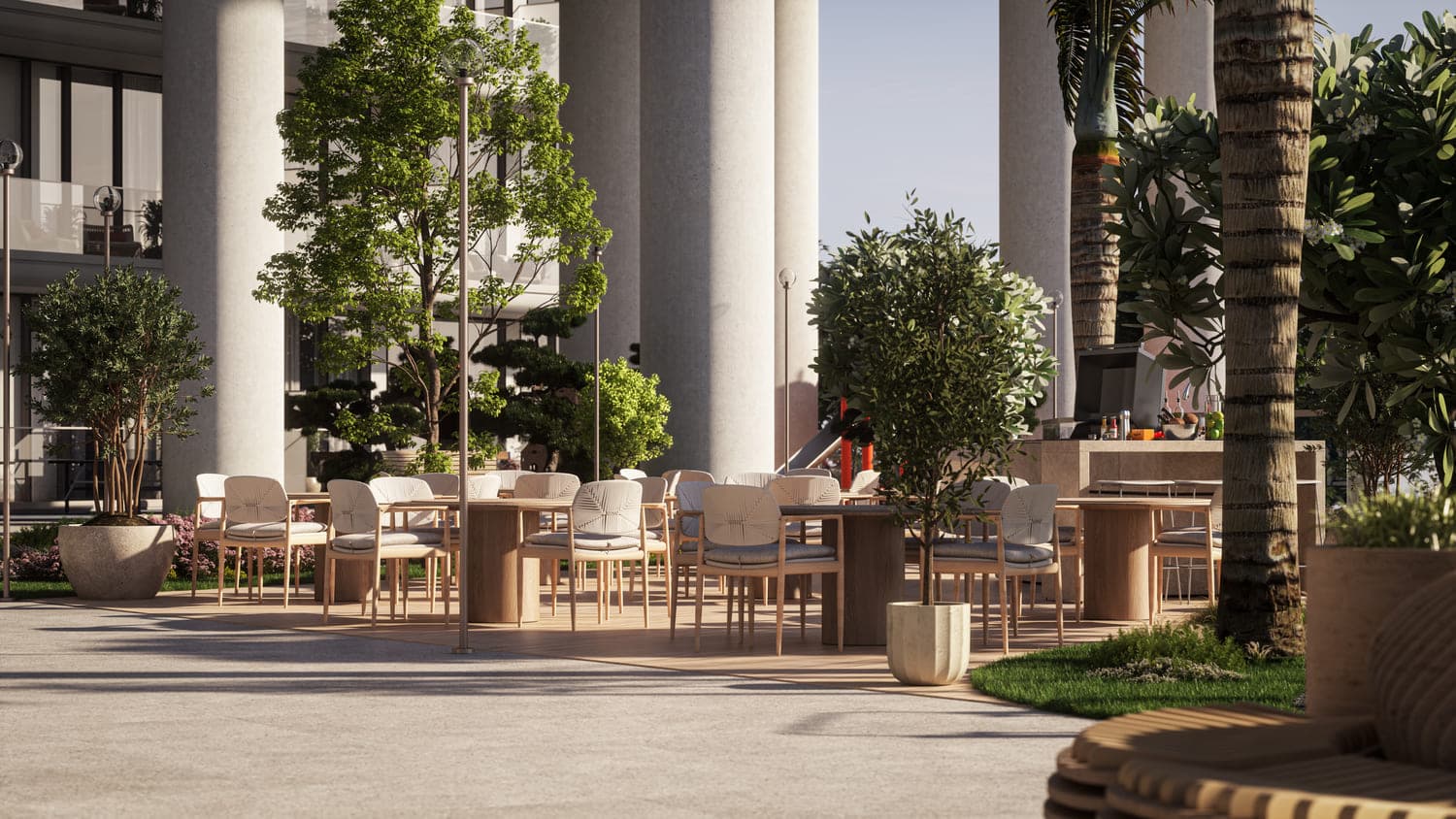Samana Hills South 2 amenity Bbq Area - Dubai Industrial City, Dubai - by Samana