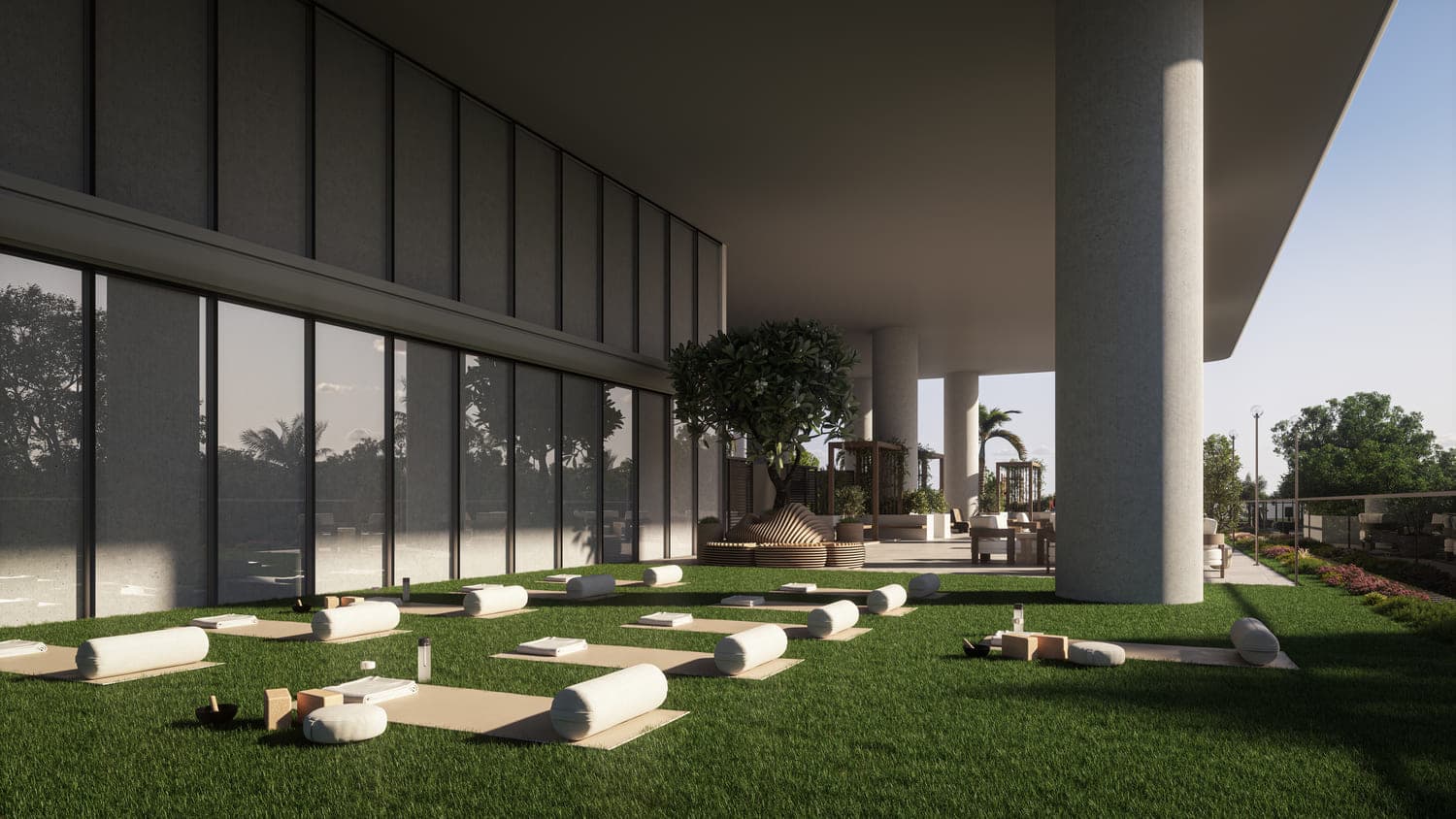 Samana Hills South 2 amenity Yoga Area - Dubai Industrial City, Dubai - by Samana