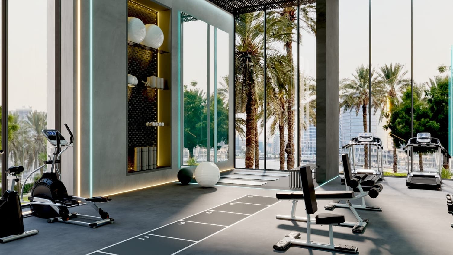 Samana Hills South 3 amenity Indoor Gym - Dubai Industrial City, Dubai - by Samana