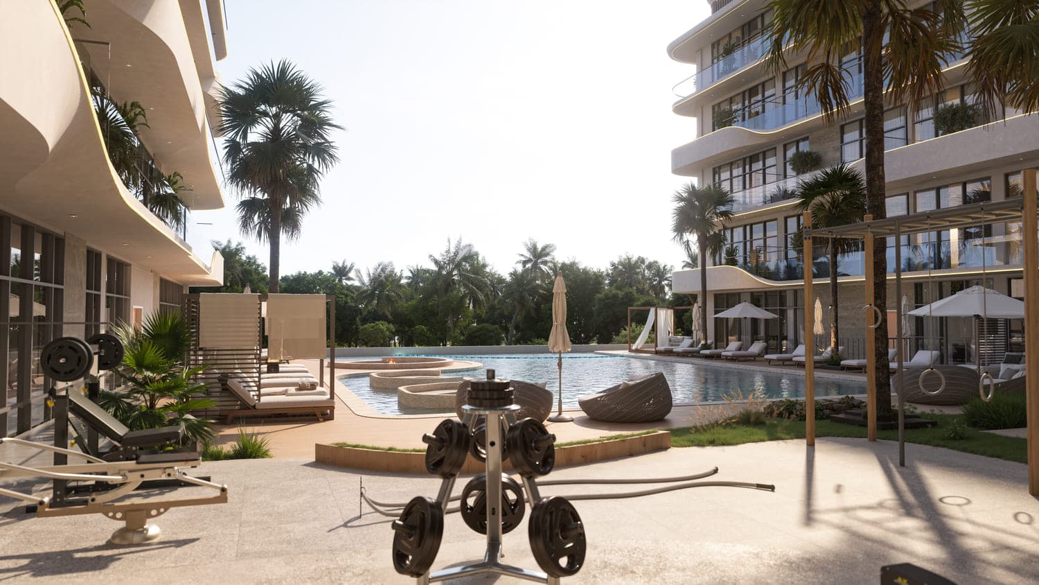 Samana Hills South 3 amenity Outdoor Gym - Dubai Industrial City, Dubai - by Samana