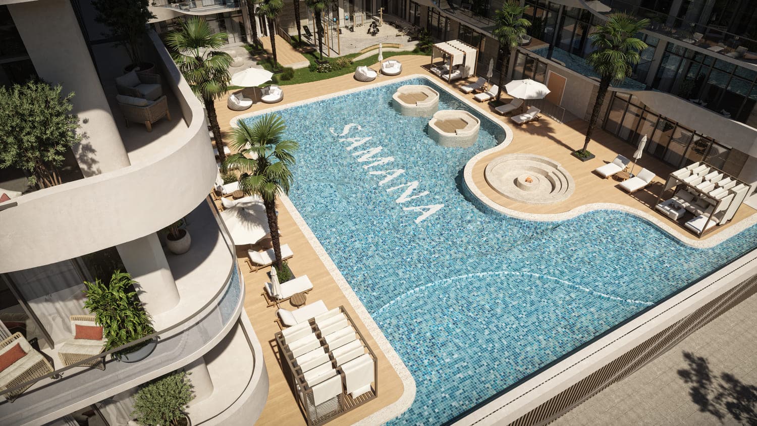 Samana Hills South 3 amenity Outdoor Swimming Pool - Dubai Industrial City, Dubai - by Samana