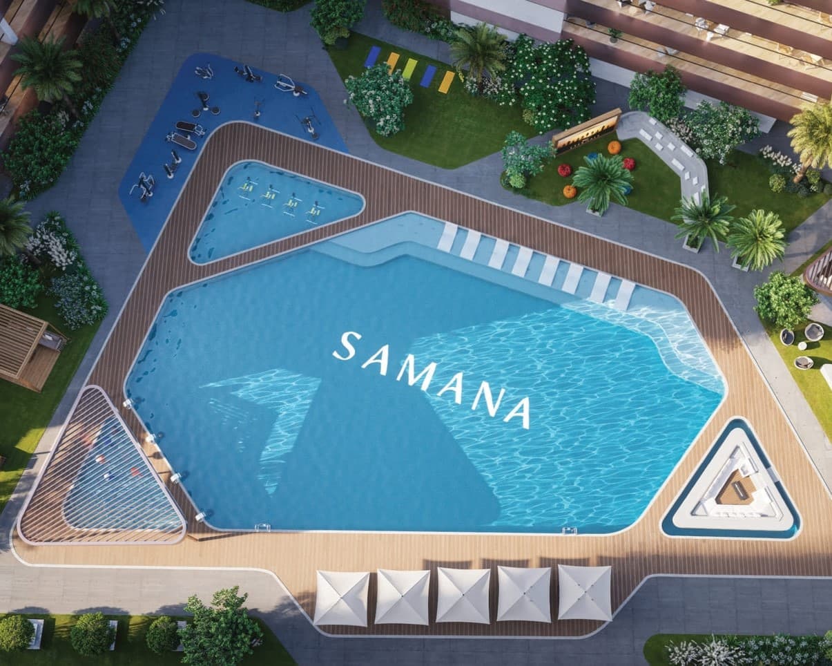 Samana Hills South amenity Swimming Pools - Dubai Industrial City, Dubai - by Samana