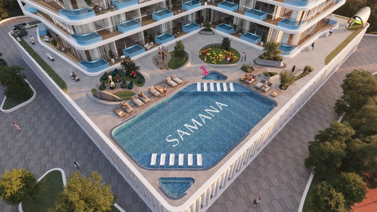 Samana Ibiza amenity Large Pool Deck & Jacuzzi - Dubailand Residence Complex, Dubai - by Samana
