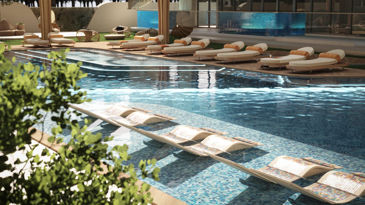 Samana Imperial Garden amenity Water Beds - Arjan, Dubai - by Samana