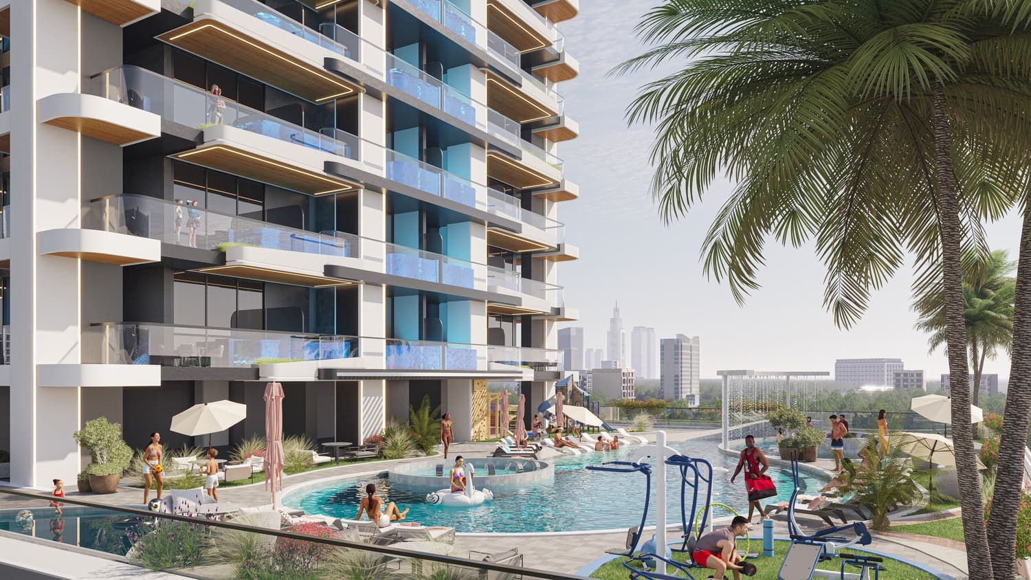 Samana Manhattan amenity Kids Pool - JVC (Jumeirah Village Circle), Dubai - by Samana