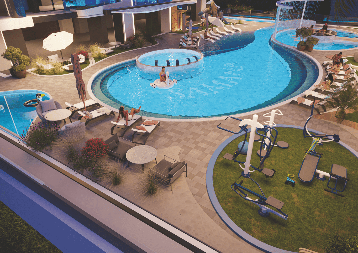 Samana Manhattan amenity Outdoor Sitting Lounge - JVC (Jumeirah Village Circle), Dubai - by Samana