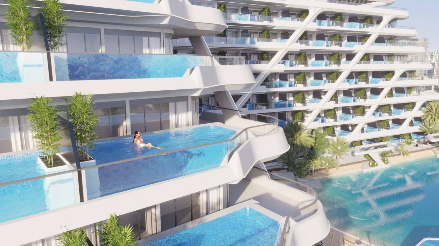 Samana Mykonos Signature amenity Private Pools In Apartments in Arjan, Dubai