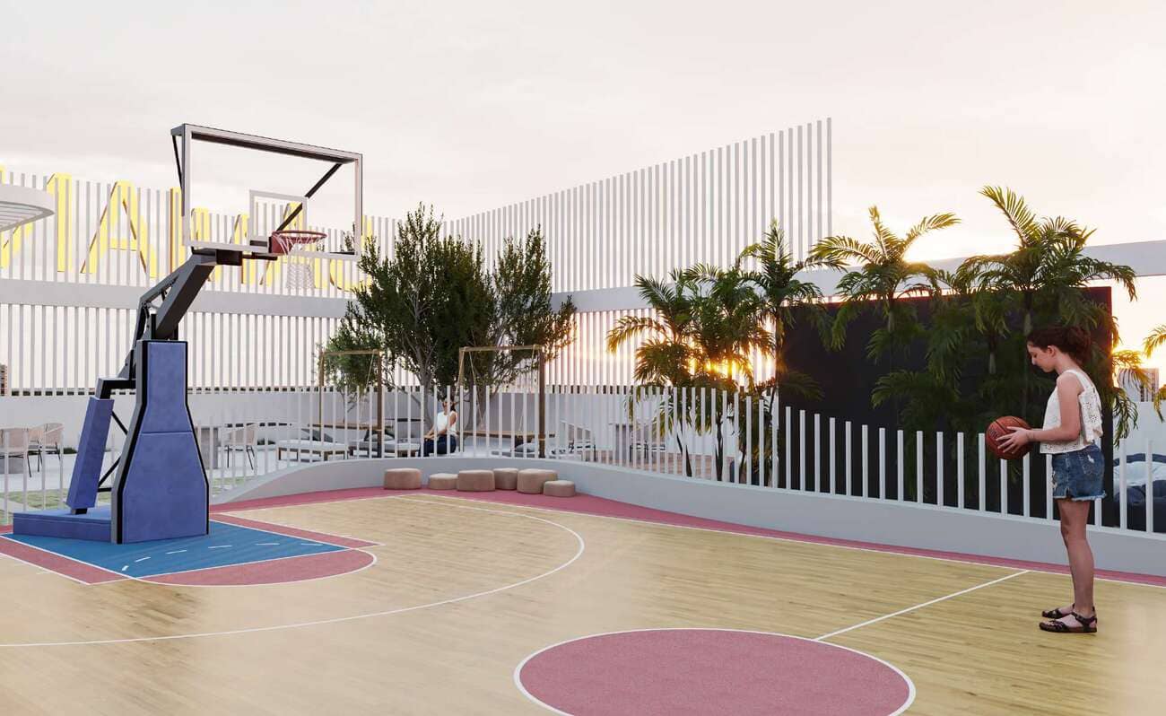 Samana Park Meadows amenity Basketball Court - Dubailand Residence Complex, Dubai - by Samana